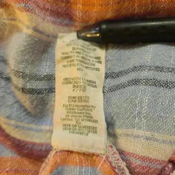 Free People Summer Nights Striped Tunic Cotton Blue Pink Womens Size Medium - Picture 13 of 13